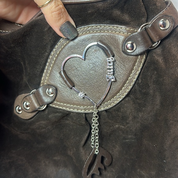 Y2K Juicy Couture Brown leather and suede shoulder bag 🤩 - Picture 3 of 14